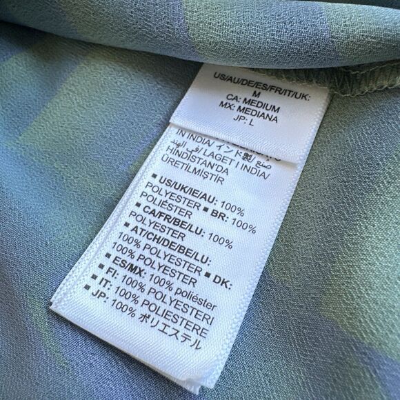 Making the Cut Women's Sheer Maxi Slip Dress Plus Sz Medium Green Print Reptile - Picture 7 of 10